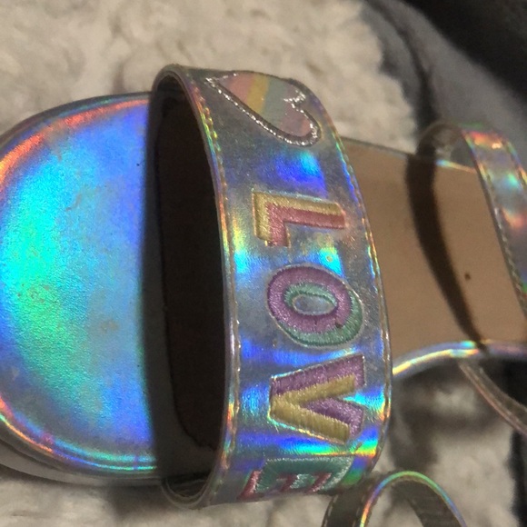 Iridescent unicorn tween wedges - Picture 2 of 4
